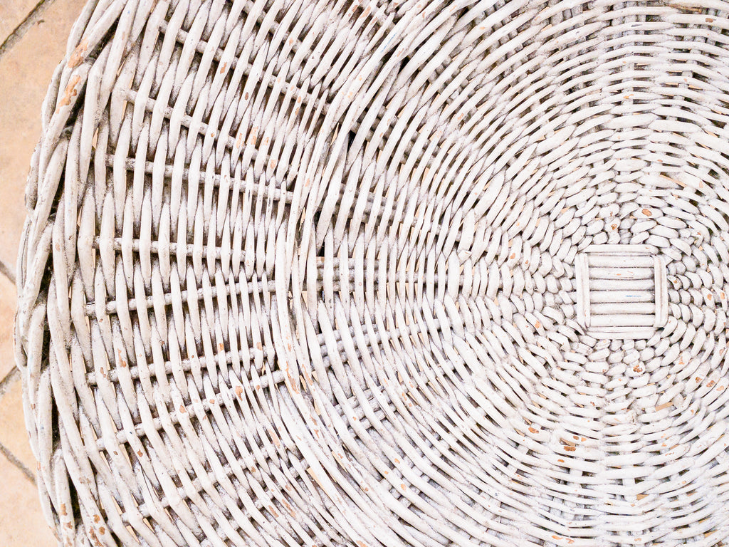 Carlo Hauner | Mesa Auxiliar em Ferro e Junco