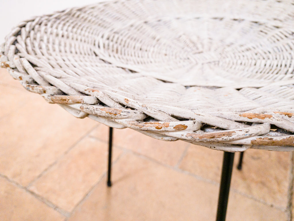 Carlo Hauner | Mesa Auxiliar em Ferro e Junco