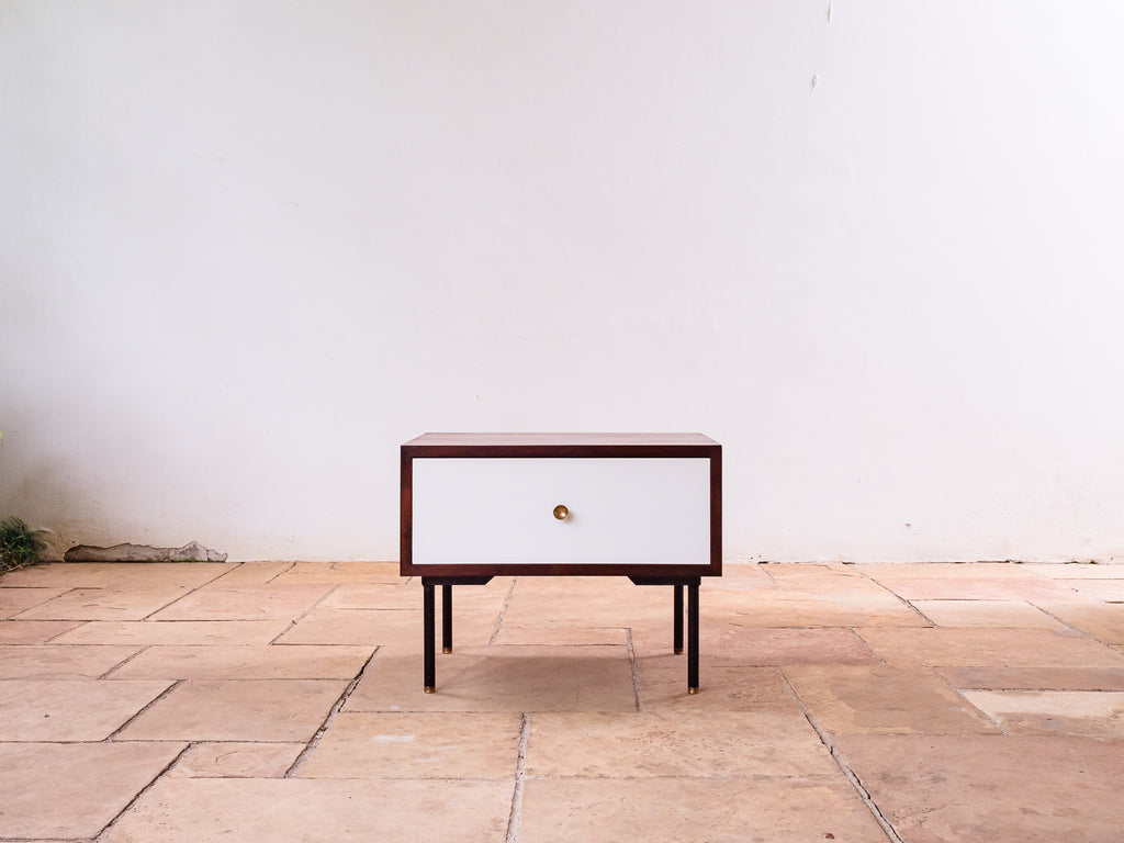 Geraldo de Barros | Mesa de Cabeceira em Ferro, Jacarandá e Formica