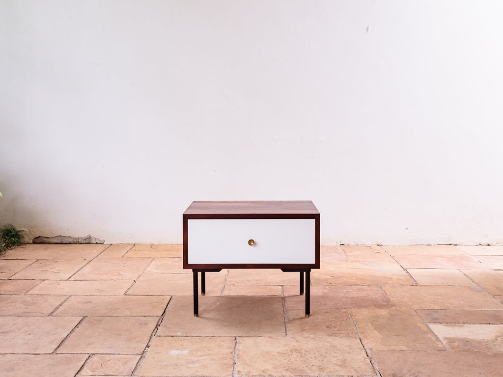 Geraldo de Barros | Mesa de Cabeceira em Ferro, Jacarandá e Formica