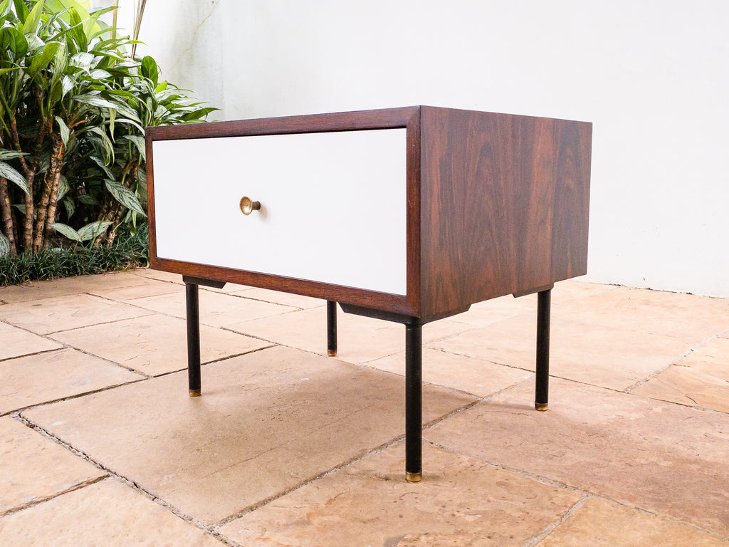 Geraldo de Barros | Mesa de Cabeceira em Ferro, Jacarandá e Formica