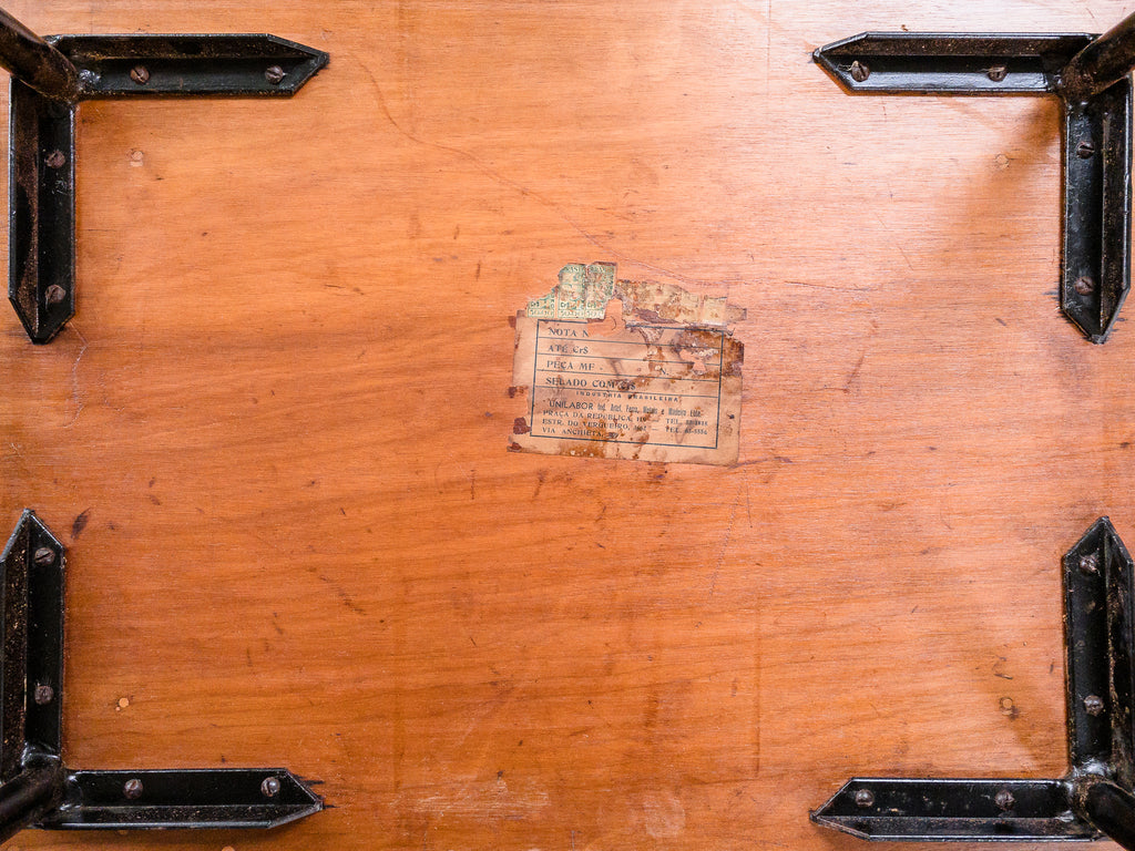 Geraldo de Barros | Mesa de Cabeceira em Ferro, Jacarandá e Formica