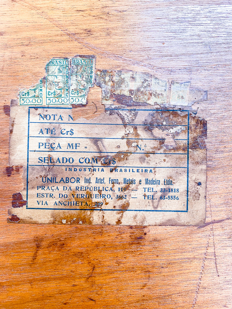 Geraldo de Barros | Mesa de Cabeceira em Ferro, Jacarandá e Formica