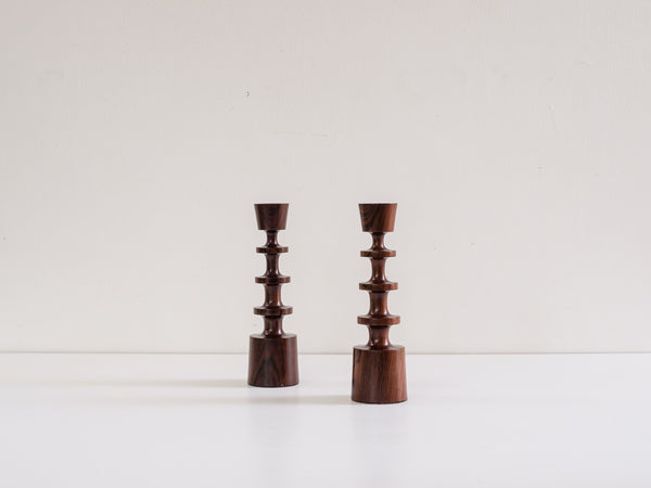 Autor Desconhecido | Par de Castiçais em Jacarandá