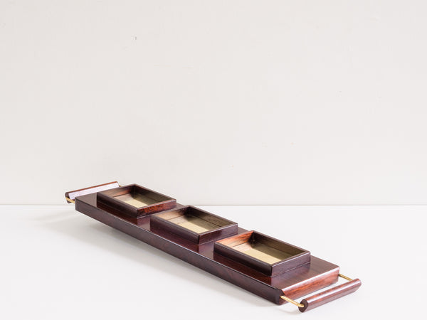 Autor Desconhecido | Bandeja em Jacarandá e Latão