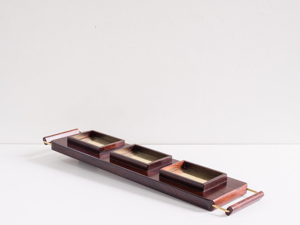 Autor Desconhecido | Bandeja em Jacarandá e Latão