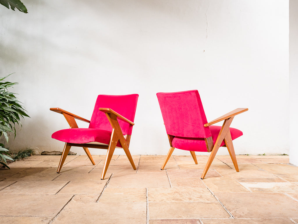 Zanine Caldas | Par de Poltronas "N" em Pau Marfim