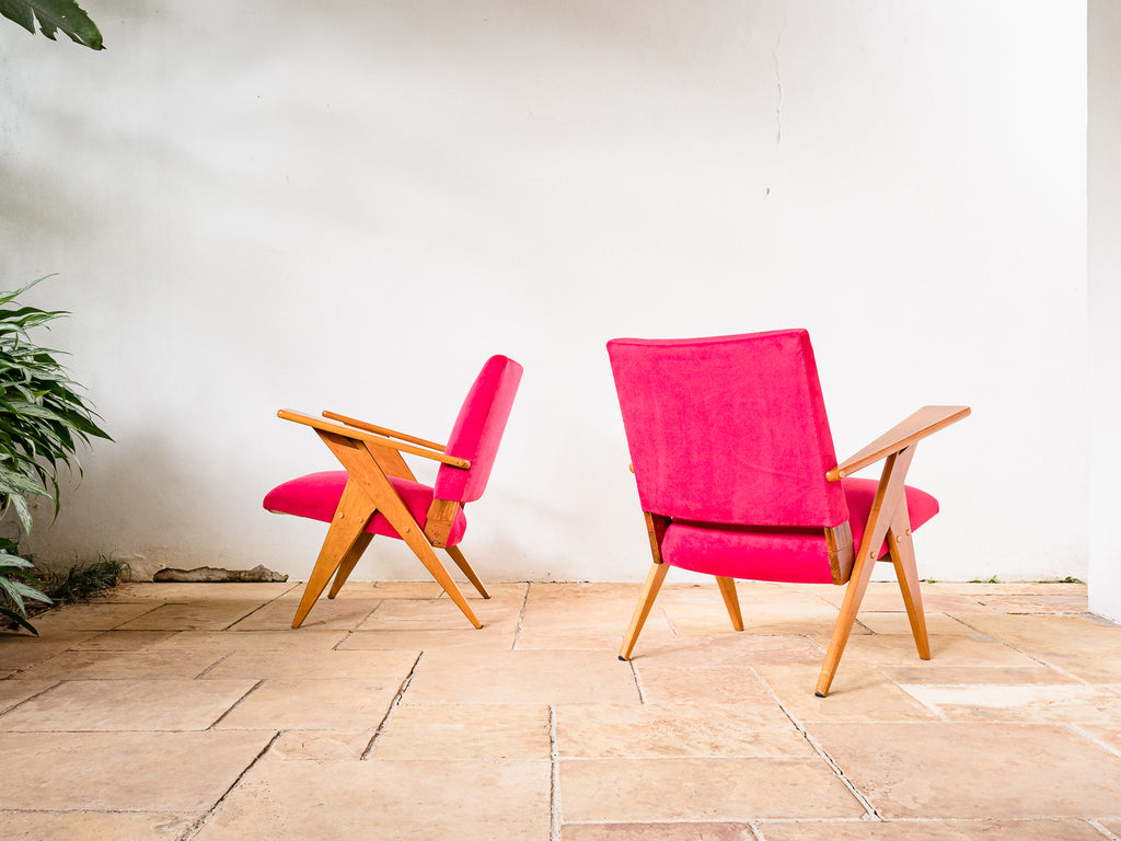 Zanine Caldas | Par de Poltronas "N" em Pau Marfim