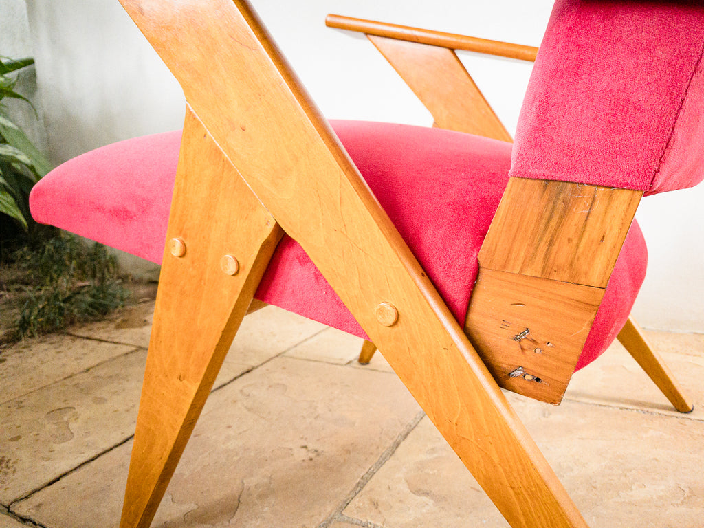 Zanine Caldas | Par de Poltronas "N" em Pau Marfim