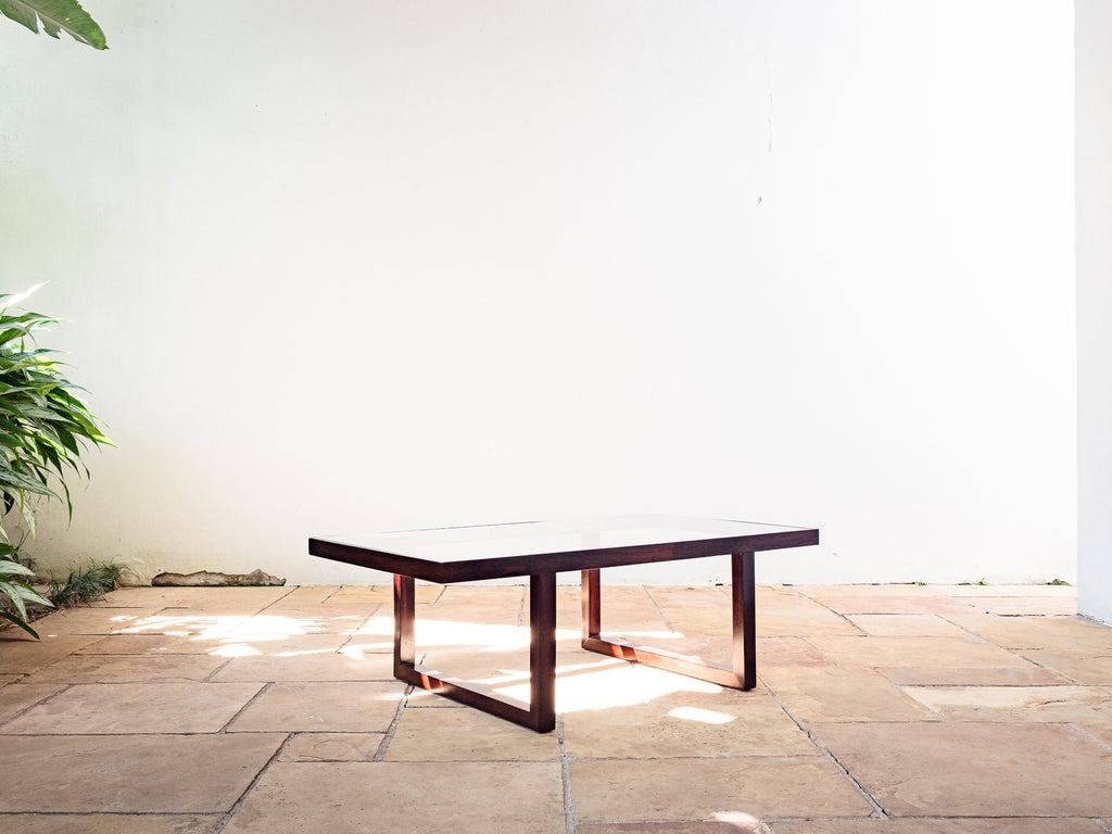 Autor Desconhecido | Mesa de Centro em Jacarandá e Vidro