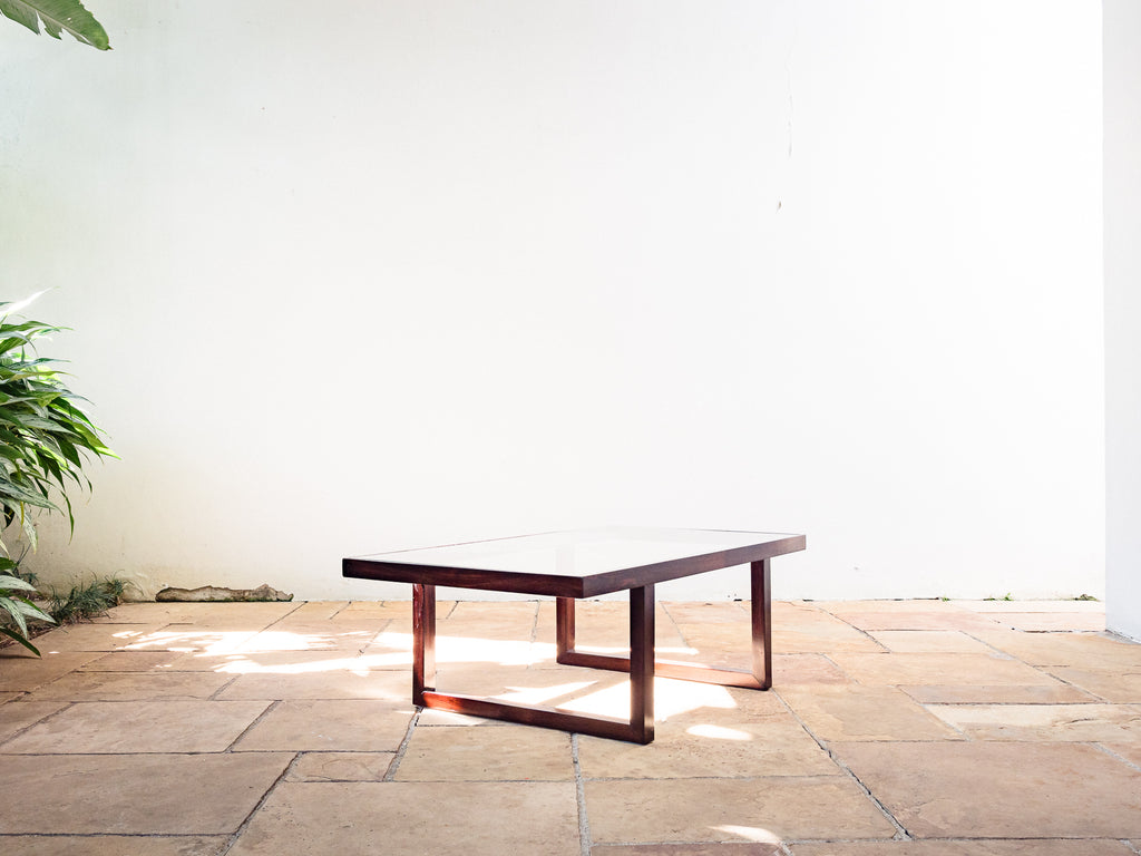 Autor Desconhecido | Mesa de Centro em Jacarandá e Vidro