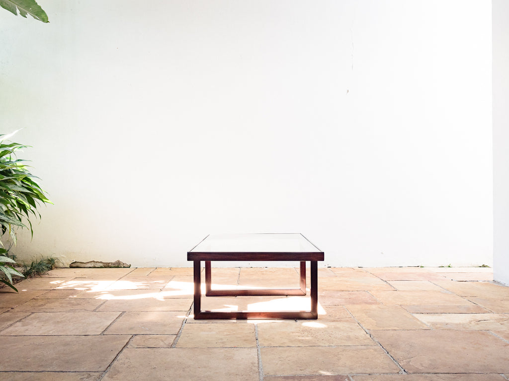 Autor Desconhecido | Mesa de Centro em Jacarandá e Vidro