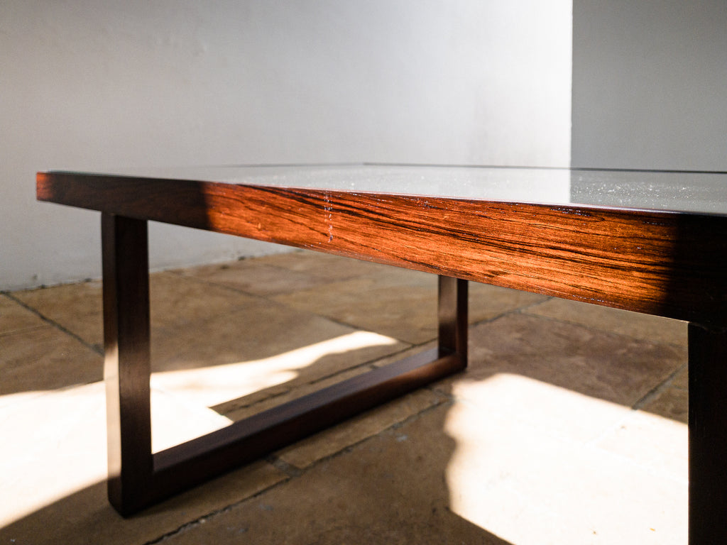 Autor Desconhecido | Mesa de Centro em Jacarandá e Vidro