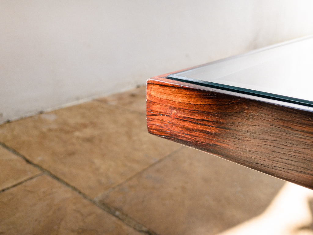 Autor Desconhecido | Mesa de Centro em Jacarandá e Vidro