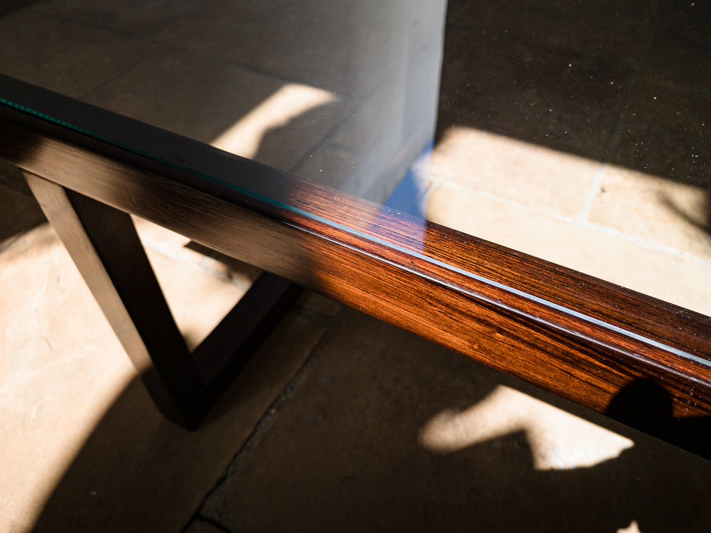 Autor Desconhecido | Mesa de Centro em Jacarandá e Vidro