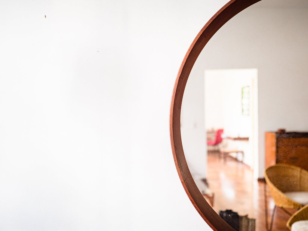 Jorge Zalszupin | Espelho Redondo em Freijó Taqueado