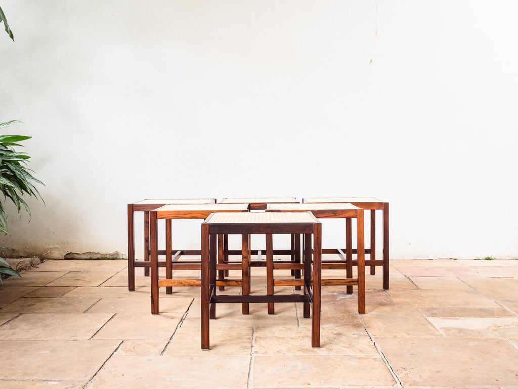 Banqueta em Jacarandá e Palhinha