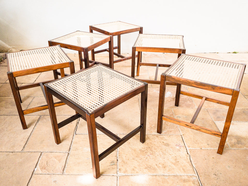 Banqueta em Jacarandá e Palhinha