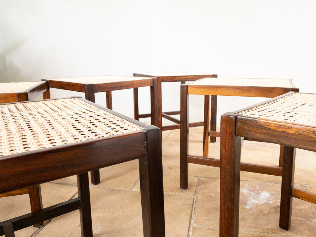 Banqueta em Jacarandá e Palhinha