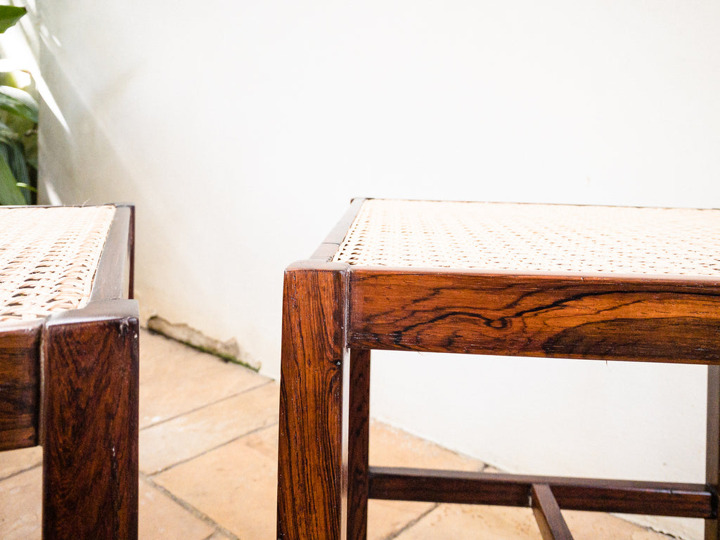 Banqueta em Jacarandá e Palhinha