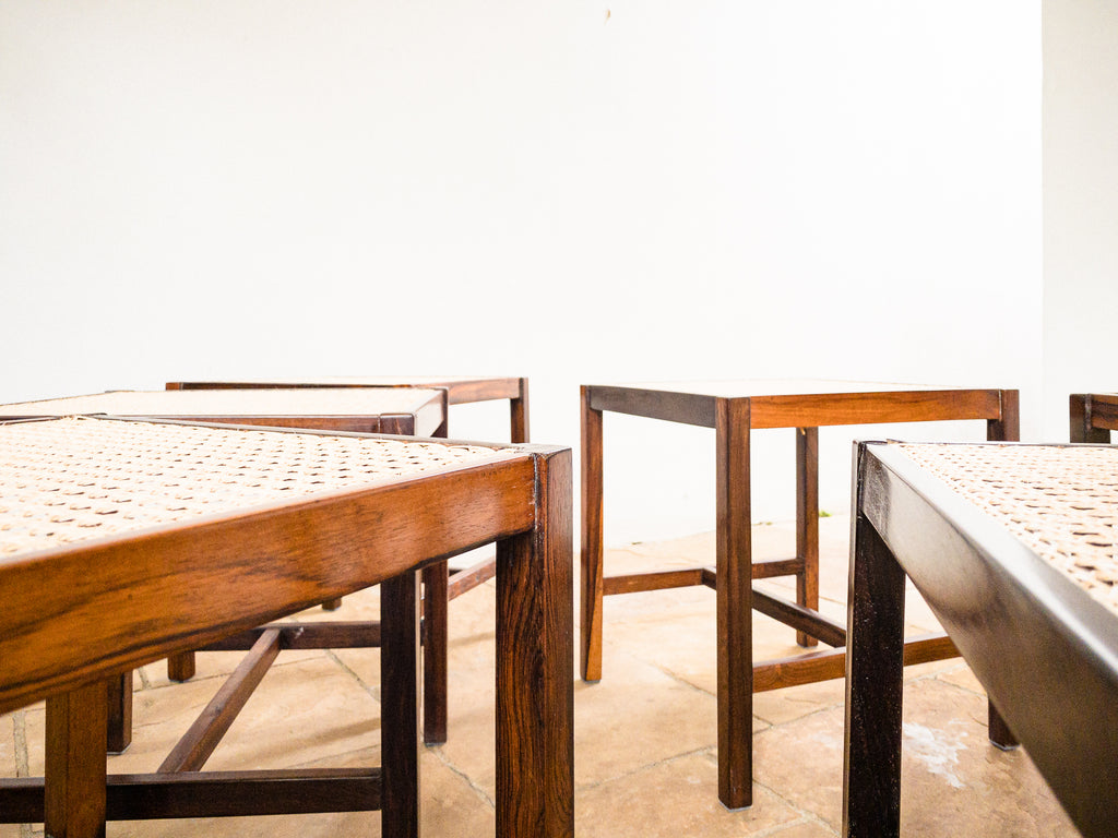 Banqueta em Jacarandá e Palhinha