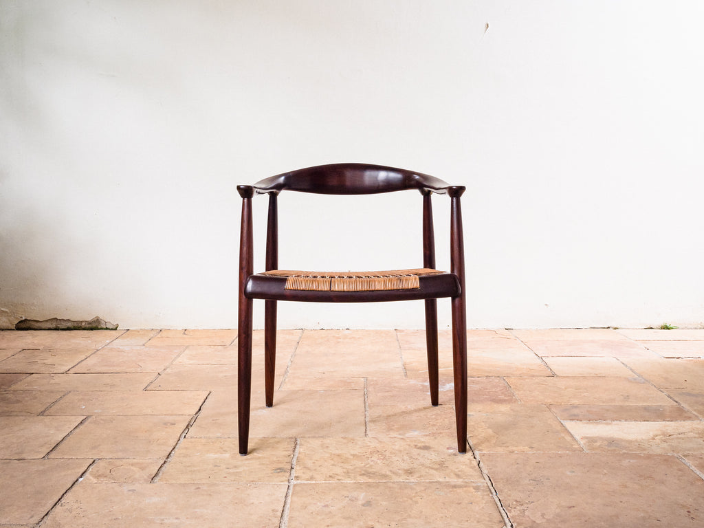 Set de 4 cadeiras em Jacarandá e Junco