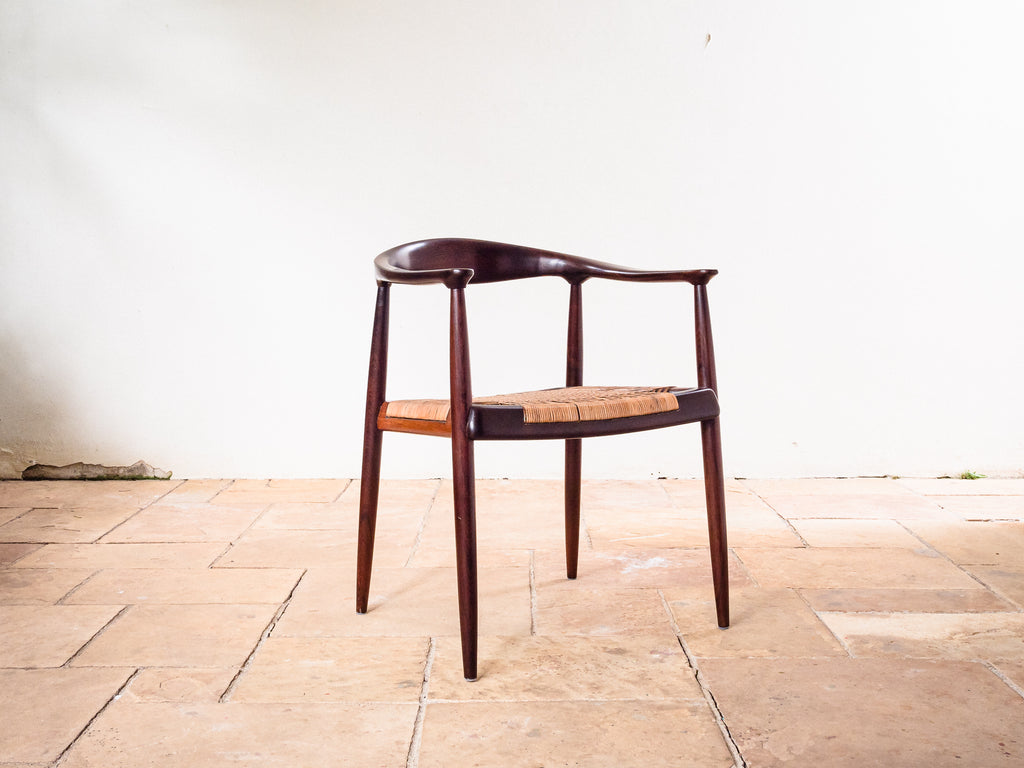 Set de 4 cadeiras em Jacarandá e Junco