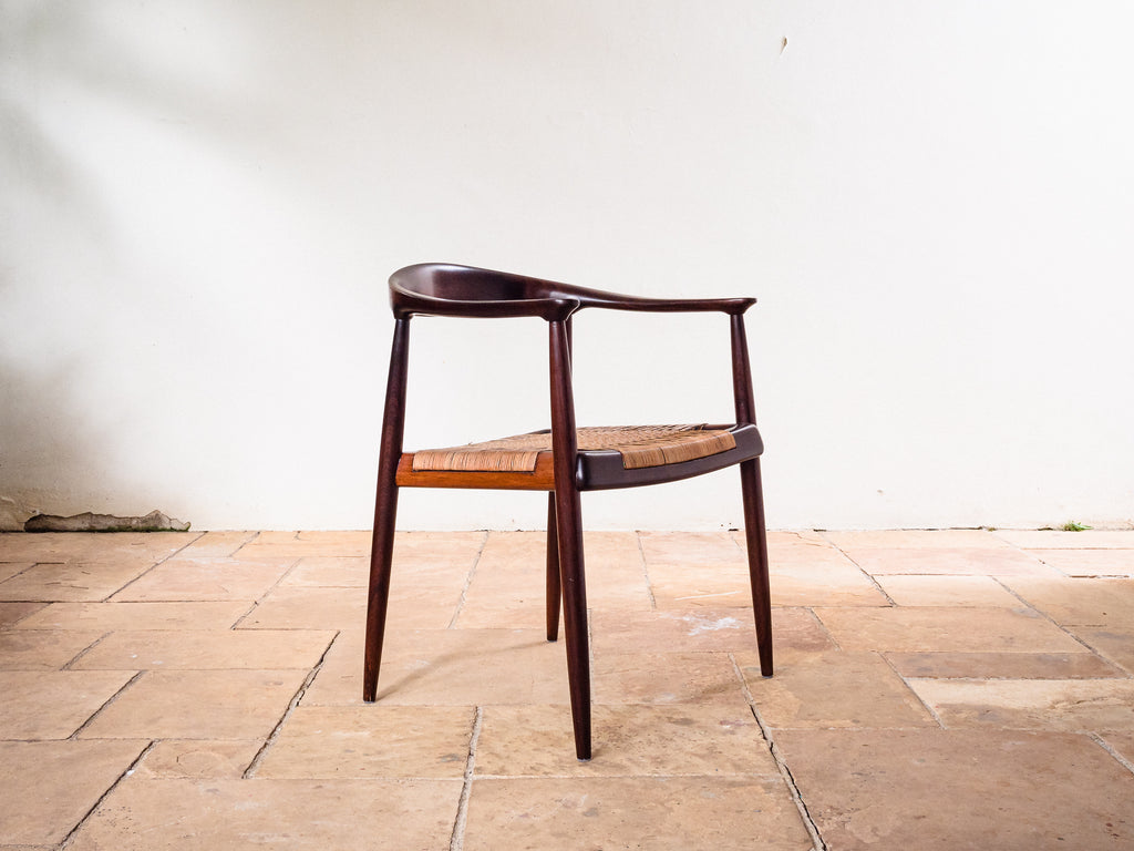 Set de 4 cadeiras em Jacarandá e Junco