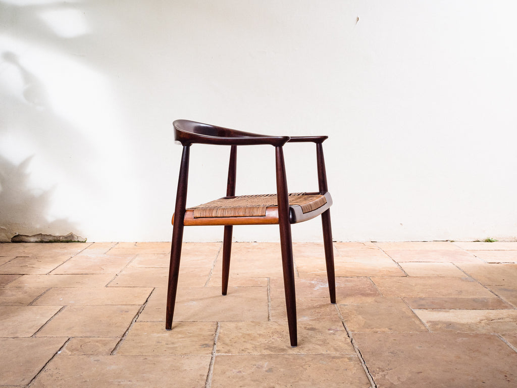 Set de 4 cadeiras em Jacarandá e Junco