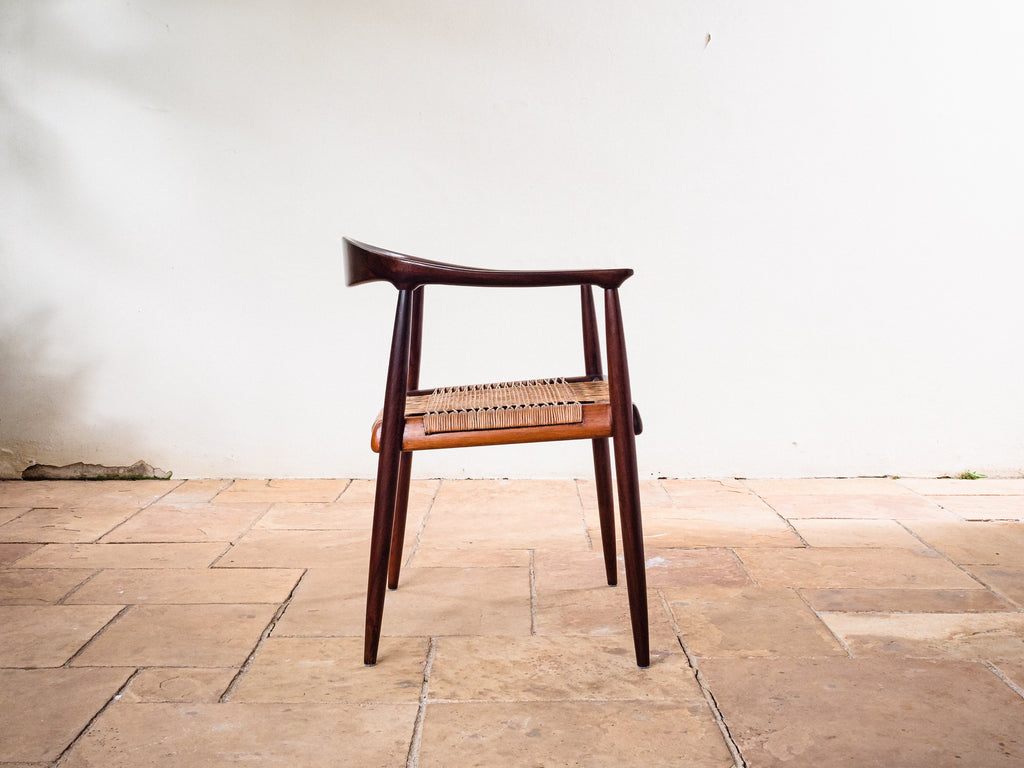 Set de 4 cadeiras em Jacarandá e Junco