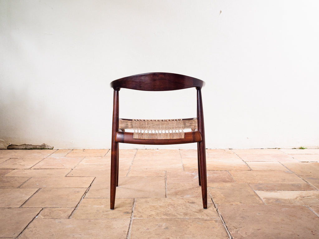 Set de 4 cadeiras em Jacarandá e Junco