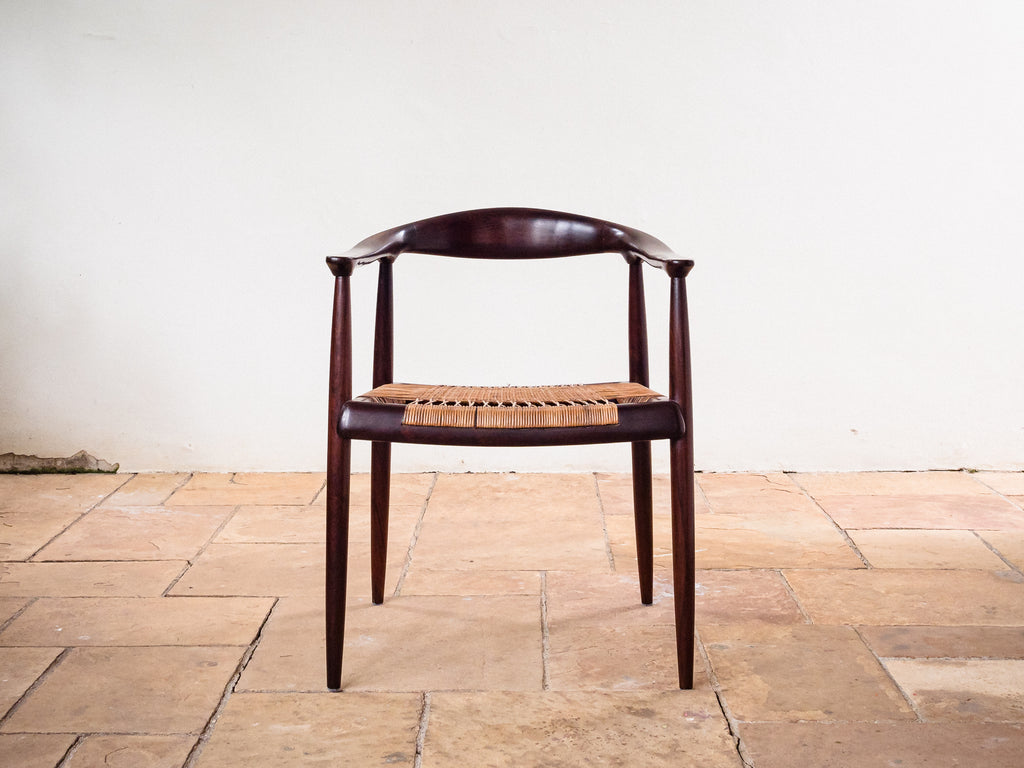 Set de 4 cadeiras em Jacarandá e Junco