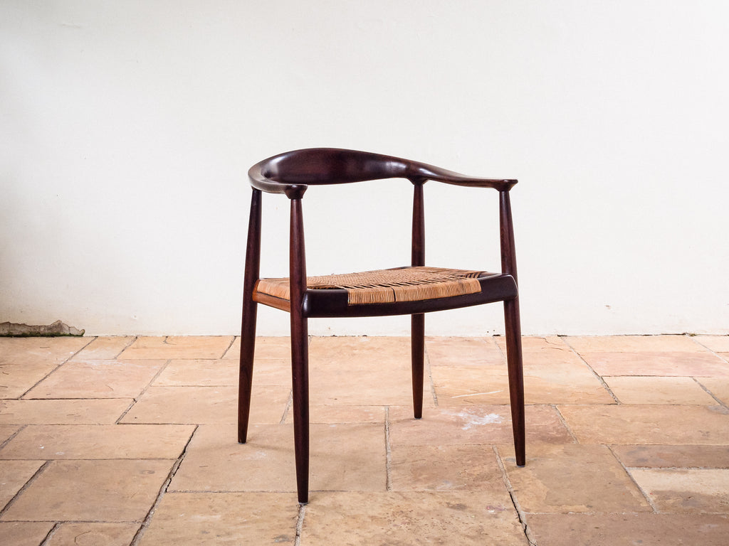 Set de 4 cadeiras em Jacarandá e Junco