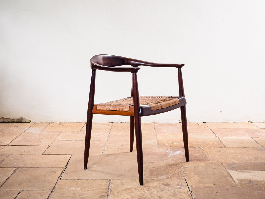 Set de 4 cadeiras em Jacarandá e Junco