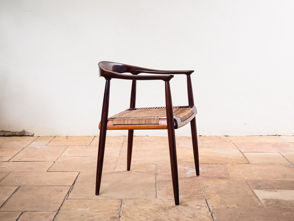 Set de 4 cadeiras em Jacarandá e Junco