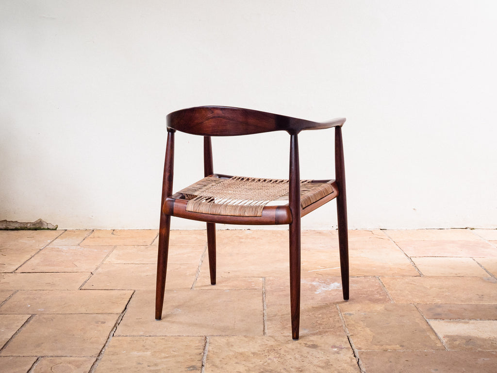 Set de 4 cadeiras em Jacarandá e Junco