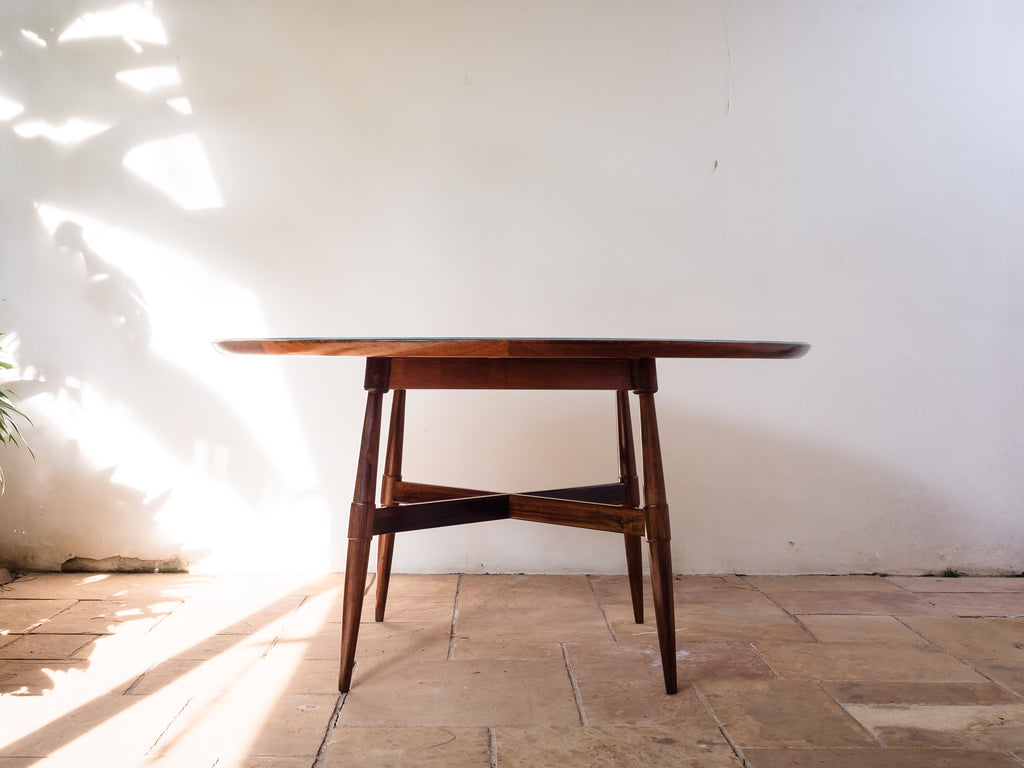 Joaquim Tenreiro | Mesa de Jantar em Jacarandá, Vidro e Granito