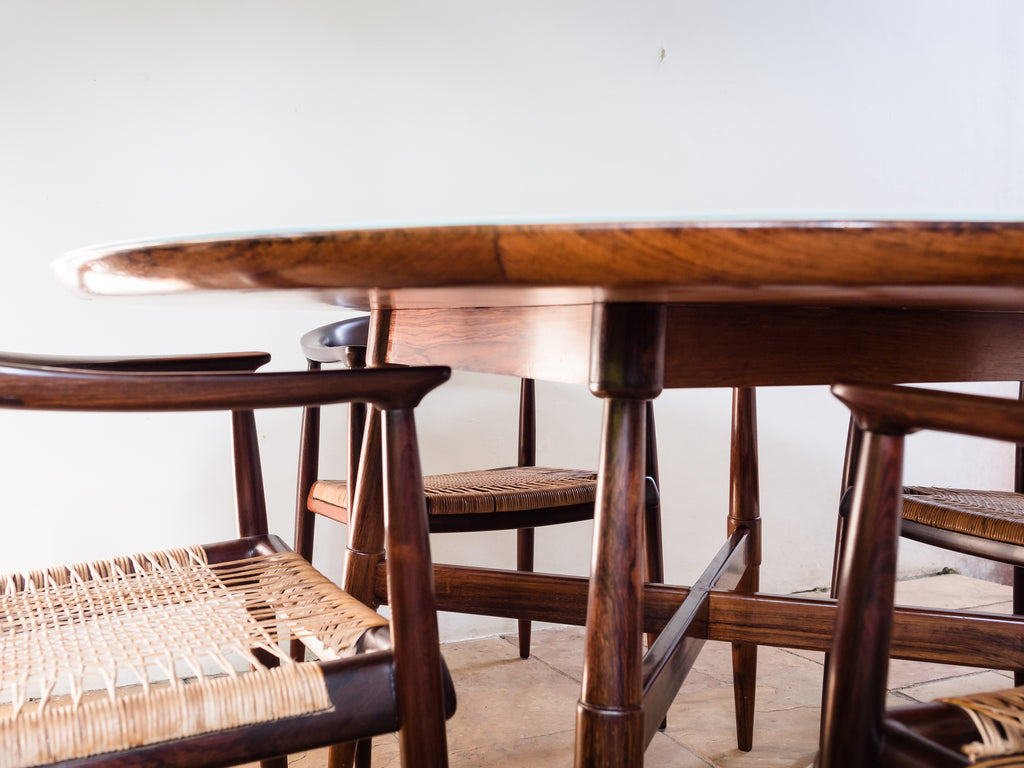 Joaquim Tenreiro | Mesa de Jantar em Jacarandá, Vidro e Granito