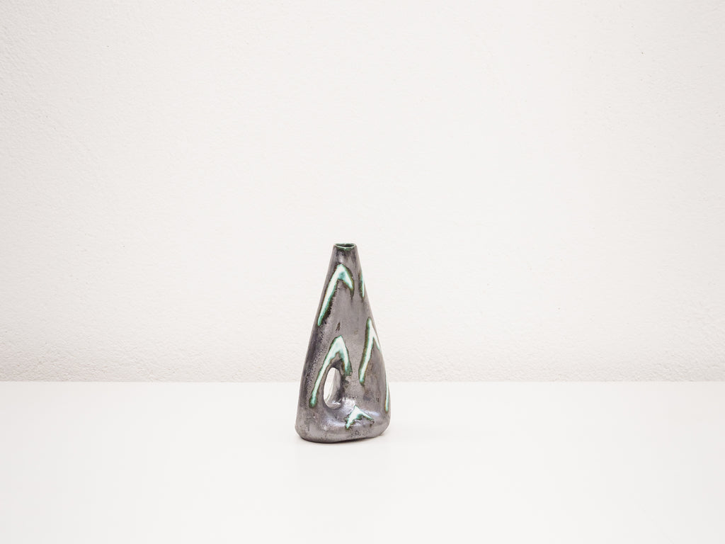 Vaso Solitário de Cerâmica Vazado