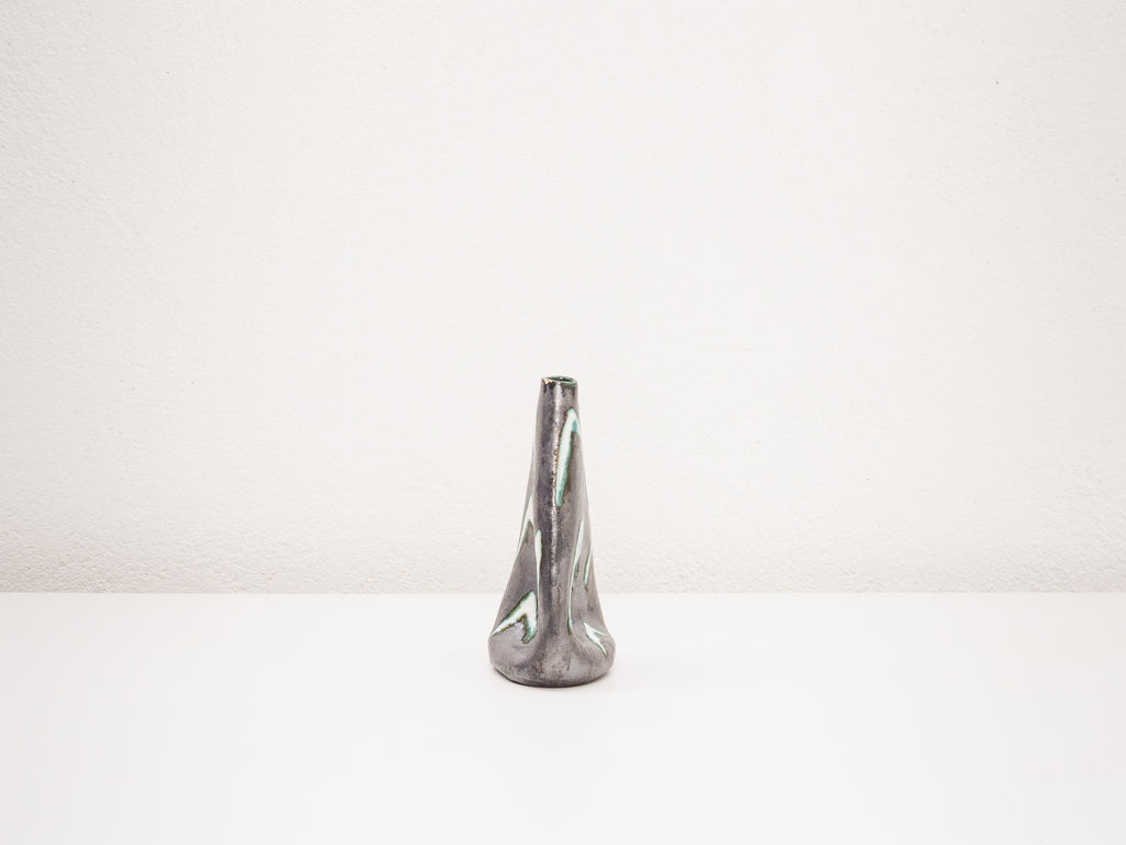 Vaso Solitário de Cerâmica Vazado