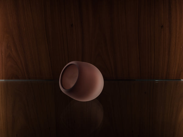 Pequeno Vaso de Vidro Degradê Jateado