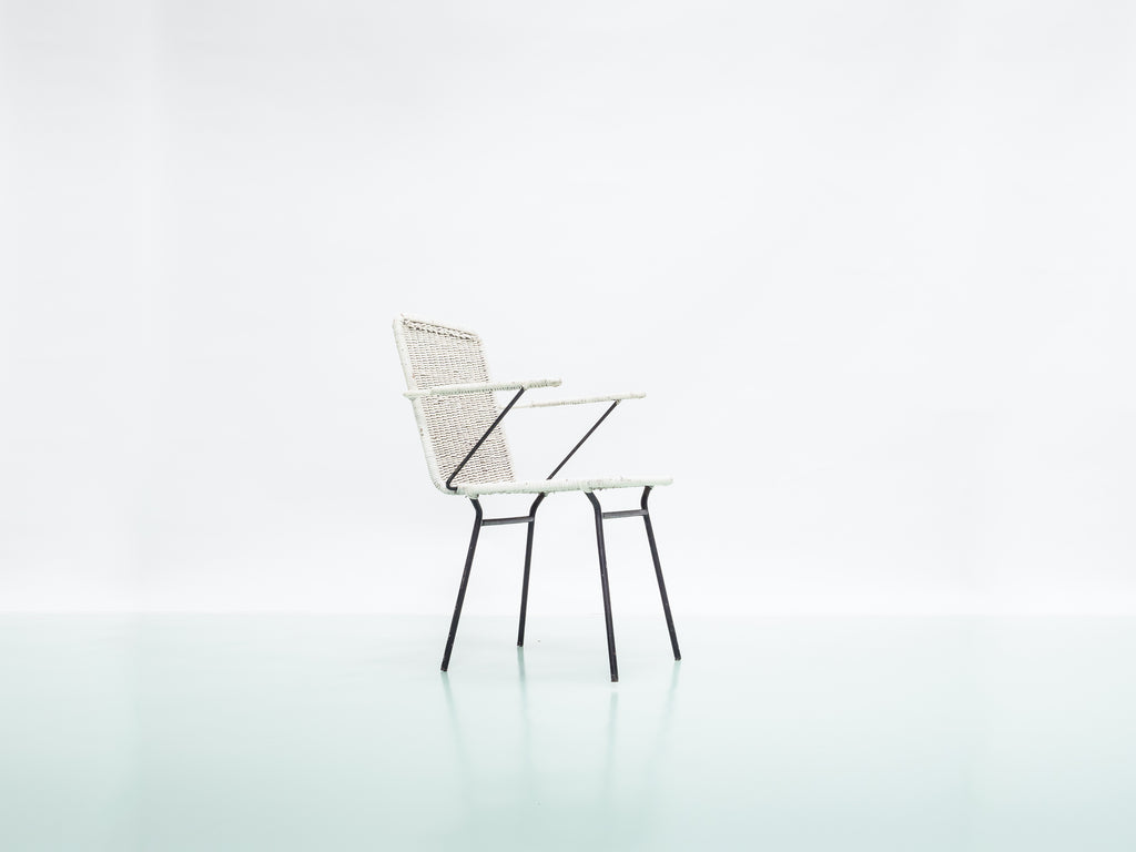 Carlo Hauner | Cadeira com Braço em Ferro e Junco
