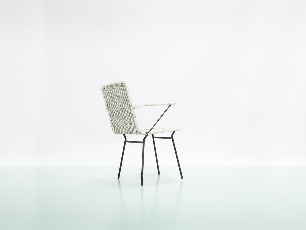 Carlo Hauner | Cadeira com Braço em Ferro e Junco