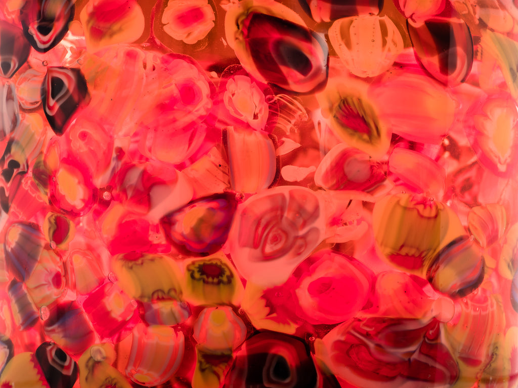 Grande Vaso de Vidro Colorido