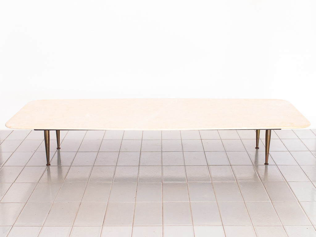 Mesa de Centro Marmore e Latão