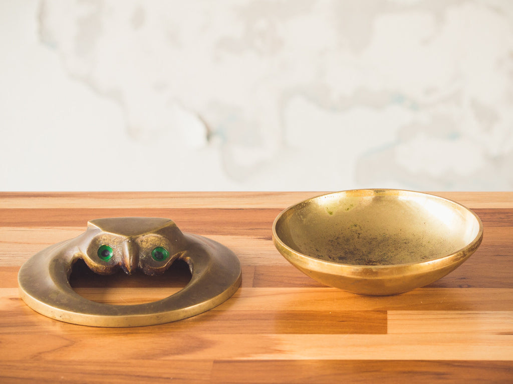 Cinzeiro Coruja em Bronze