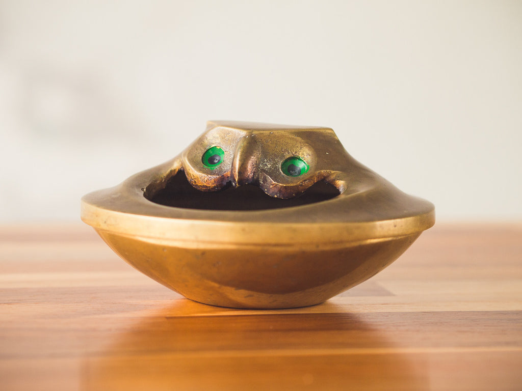 Cinzeiro Coruja em Bronze