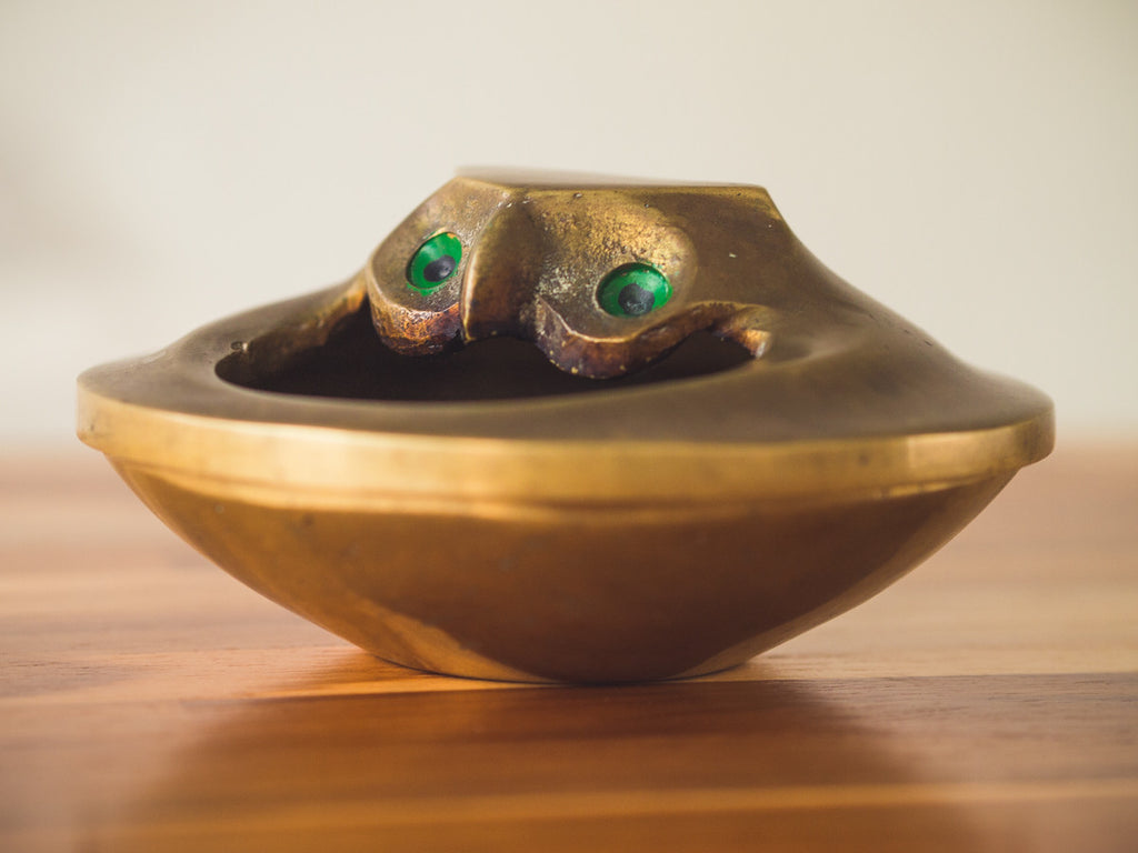 Cinzeiro Coruja em Bronze