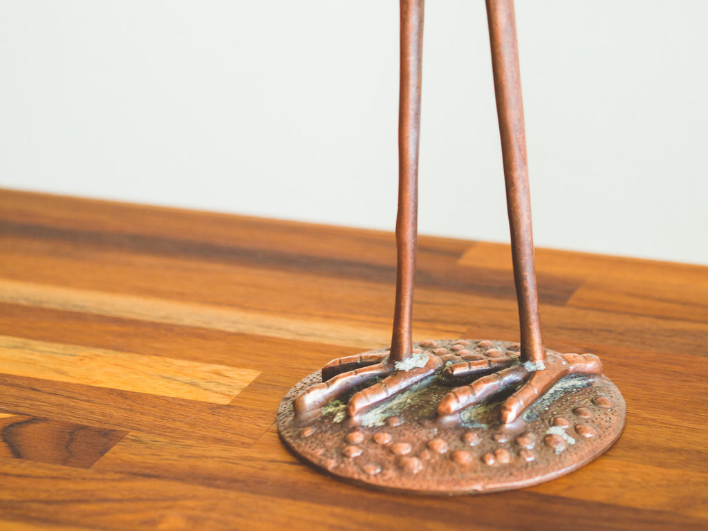 Casal de Flamingos em Cobre