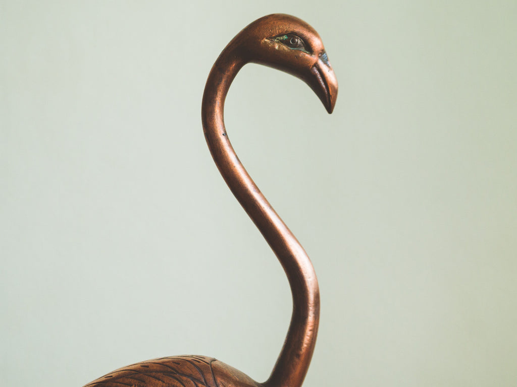 Casal de Flamingos em Cobre